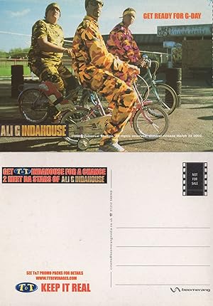 Meet Ali G Indahouse Bicycle Race Advertising Postcard