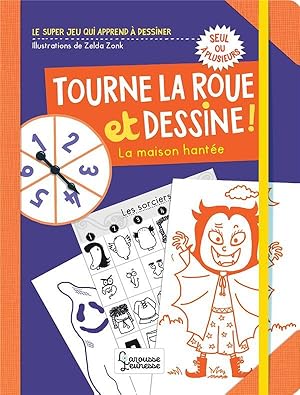 tourne la roue et dessine, la maison hantée