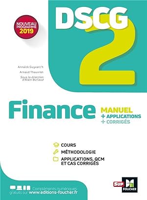 DSCG 2 ; finance ; manuel, applications et corrigés