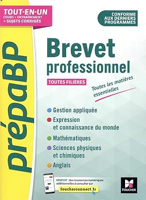 prepabrevetpro - brevet professionnel - toutes les matieres generales - revision et entrainement