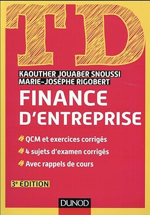 TD : td de finance d'entreprise (3e édition)