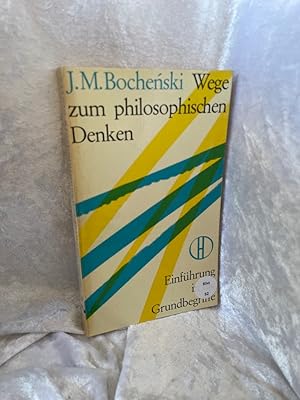 Immagine del venditore per Wege zum philosophischen Denken. venduto da Antiquariat Jochen Mohr -Books and Mohr-