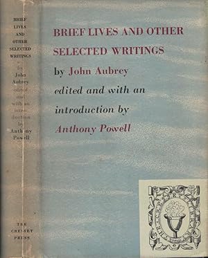 Imagen del vendedor de Brief Lives and Other Selected Writings a la venta por Barter Books Ltd