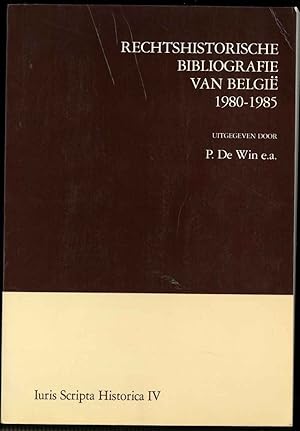 Rechtshistorische bibliografie van belgie. 1980-1985.