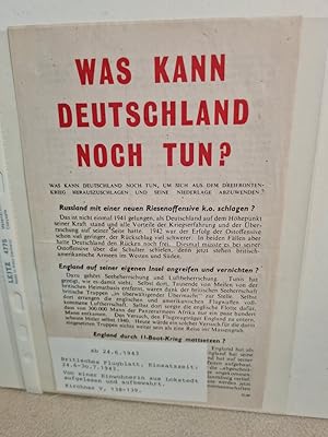 Britisches Flugblatt ab 24. Juni 1943 über Hamburg abgeworfen *Was kann Deutschland noch tun? Um ...
