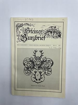 Steiner Burgbrief. Heft Nr. 14 hrsg. v. Verein der Freunde der Burg Stein e.V.