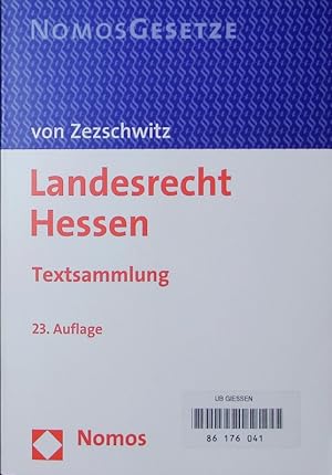 Seller image for Landesrecht Hessen. Textsammlung. for sale by Antiquariat Bookfarm