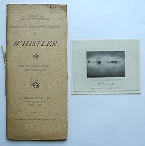 Bild des Verkufers fr Catalogue of an exhibition of Etchings and Lithographs by Whistler. Frederick Keppel & Co. New York, February 17th to March 11th, 1916. zum Verkauf von Roe and Moore