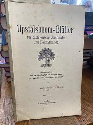 Bild des Verkufers fr Upstalsboom-Bltter fr ostfriesische Geschichte und Heimatkunde IV. Jahrgang Nr. 5 und 6 zum Verkauf von Altstadt-Antiquariat Nowicki-Hecht UG