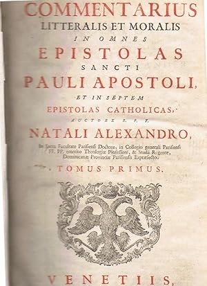 Imagen del vendedor de COMMENTARIUS LITTERALIS ET MORALIS IN OMNES EPISTOLAS SANCTI PAULI APOSTOLI, ET IN SEPTEM EPISTOLAS CATHOLICAS. Tomos I y II a la venta por Librera Torren de Rueda