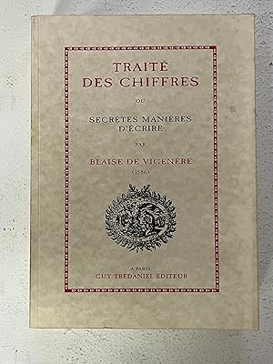 Seller image for Trait des chiffres ou secrtes manires d'crire for sale by Aeon Bookstore