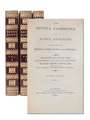 Imagen del vendedor de The Divina Commedia of Dante Alighieri, Consisting of the Inferno - Purgatorio - and Paradiso a la venta por Whitmore Rare Books, Inc. -- ABAA, ILAB