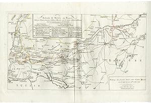Seller image for Rare-Antique Map-BATTLE-RETREAT-FRENCH ARMY-BAVARIA-GERMANY-Muller-Gross-1808 for sale by Pictura Prints, Art & Books