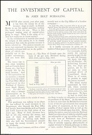 Seller image for The Investment of Capital. An original article from the Windsor Magazine, 1908. for sale by Cosmo Books