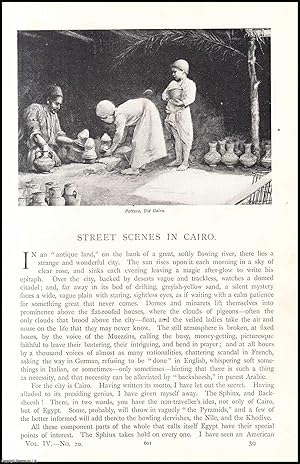 Immagine del venditore per Street Scenes in Cairo : Scribes outside the Police Station ; Sweetmeat Merchants ; the Donkey Market ; Fortune-telling with Pebbles & Glass & more. An uncommon original article from the Pall Mall Magazine, 1894. venduto da Cosmo Books