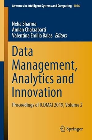 Bild des Verk�ufers f�r Data Management, Analytics and Innovation : Proceedings of ICDMAI 2019, Volume 2 zum Verkauf von AHA-BUCH GmbH