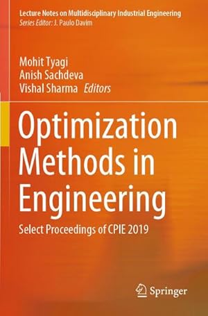 Seller image for Optimization Methods in Engineering : Select Proceedings of CPIE 2019 for sale by AHA-BUCH GmbH