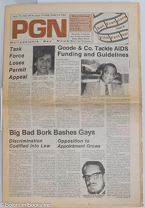 Seller image for PGN: Philadelphia Gay News; vol. 11, #37, July 17-23, 1987: Goode & Co. Tackle AIDS Funding & Guidelines for sale by Bolerium Books Inc.