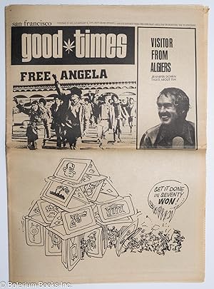 Bild des Verkufers fr Good Times: vol. 4, #1, Jan. 8, 1971: Free Angela & Visitor from Algiers zum Verkauf von Bolerium Books Inc.