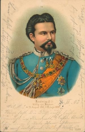 Perl Litho König Ludwig II. von Bayern