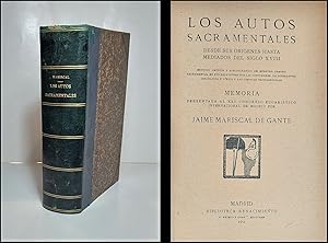 Los Autos Sacramentales desde sus orígenes hasta mediados del Siglo XVIII. Estudio crítico y bibl...