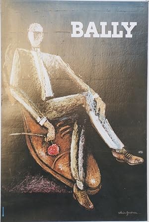 "BALLY" Affiche originale entoilée / Offset par Alain GAUTHIER / Imp. A. KARCHER Paris (années 60)