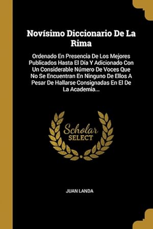 Immagine del venditore per Novsimo Diccionario De La Rima venduto da Podibooks