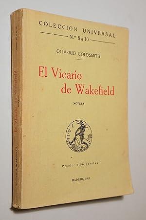 Imagen del vendedor de EL VICARIO DE WAKEFIELD. Novela - Madrid 1919 a la venta por Llibres del Mirall