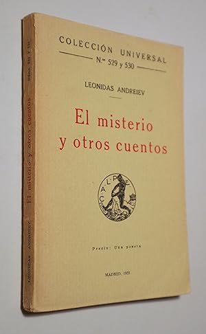 Bild des Verkufers fr EL MISTERIO Y OTROS CUENTOS - Madrid 1921 zum Verkauf von Llibres del Mirall