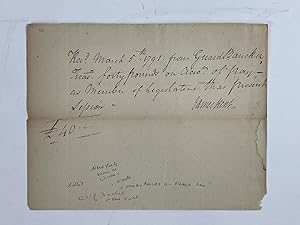 JAMES KENT: SIGNED RECEIPT (1791)