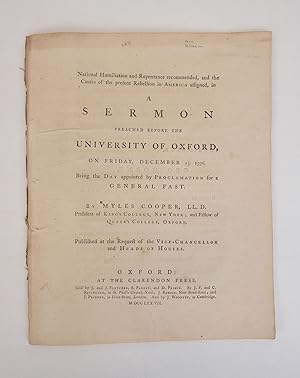 NATIONAL HUMILIATION AND REPENTANCE RECOMMENDED, AND THE CAUSES OF THE PRESENT REBELLION IN AMERI...