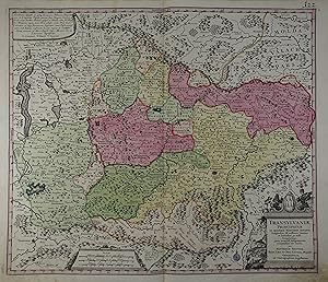 Transylvania principatus in quinque nationes divisus. Altkolorierte Kupferstich-Karte. Augsburg, ...