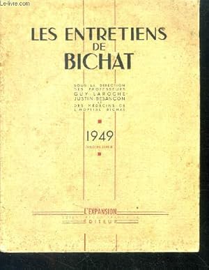 Image du vendeur pour Les entretiens de bichat 1949 - 2e edition- appareil digestif, biologie clinique, coeur et vaisseaux, dermatologie, syphiligraphie, hematologie, infections et parasitoses, neurologie, psychiatrie, nutrition, endocrinologie, medecine generale et sociale. mis en vente par Le-Livre