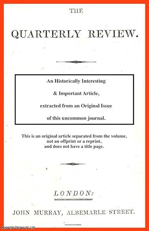 Bild des Verkufers fr De Pradt's Congres de Vienne; a summary and review of the book. An uncommon original article from The Quarterly Review, 1816. zum Verkauf von Cosmo Books