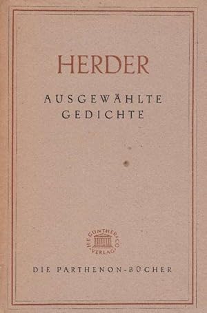 Bild des Verkufers fr Ausgewhlte Gedichte. Eine Auswahl von Erich Ruprecht. zum Verkauf von La Librera, Iberoamerikan. Buchhandlung