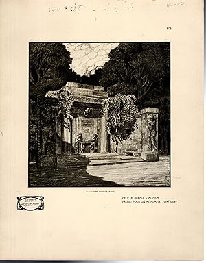 Seller image for Prof. R. Berndl, Munich: Projet Pour Un Monument Funeraire (Project For A Funeral Monument) . from Documents D'Architecture Moderne for sale by Dorley House Books, Inc.