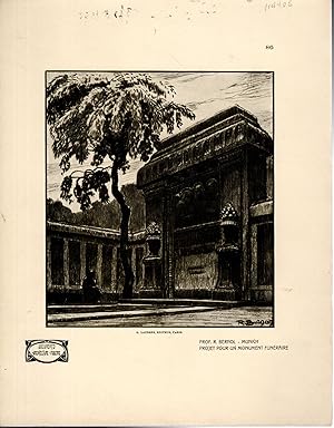 Imagen del vendedor de Prof. R. Berndl, Munich: Projet Pour Un Monument Funeraire (Project For A Funeral Monument) . from Documents D'Architecture Moderne a la venta por Dorley House Books, Inc.