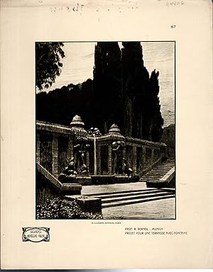 Imagen del vendedor de Prof. R. Berndl, Munich: Projet Pour Une Terrasse Avec Fontaine (Project For A Terrace With Fountain) . from Documents D'Architecture Moderne a la venta por Dorley House Books, Inc.