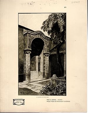 Seller image for Prof. R. Berndl, Munich: Projet Pour Un Monument Funeraire (Project For A Funeral Monument) . from Documents D'Architecture Moderne for sale by Dorley House Books, Inc.