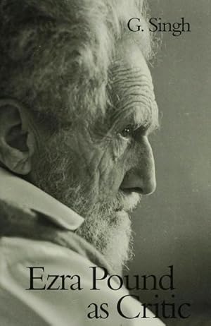 Bild des Verkufers fr Ezra Pound as Critic zum Verkauf von AHA-BUCH GmbH