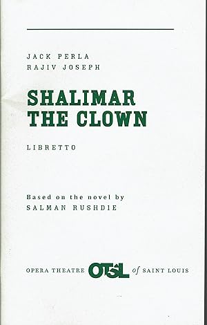 Image du vendeur pour Shalimar The Clown: Libretto mis en vente par fourleafclover books