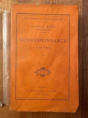 Image du vendeur pour Correspondance 1812-1876 Tome III mis en vente par Librairie des Possibles