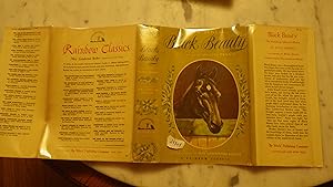 Seller image for BLACK BEAUTY Autobiography of a Horse,, BY ANNA SEWELL , RAINBOW CLASSICS # R-2 IN ILLUSTRATED YELLOW DUSTJACKET OF HORSE IN OVAL, ILLUSTRATED BY WESLEY DENNIS , INNER DJ FLAP $2.50 INTACT, 1ST EDITION, STATED 2ND PRINTING, APRIL 1946 ON COPYRIGHT PG, , SAME YEAR & MONTH AS 1ST/1ST EDITION, for sale by Bluff Park Rare Books