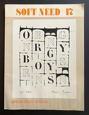 Bild des Verkufers fr Soft Need 17 : Brion Gysin Special (October 1977) zum Verkauf von Philip Smith, Bookseller