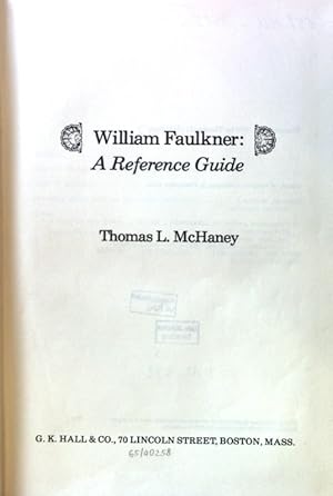 Bild des Verkufers fr William Faulkner: A Reference Guide zum Verkauf von books4less (Versandantiquariat Petra Gros GmbH & Co. KG)