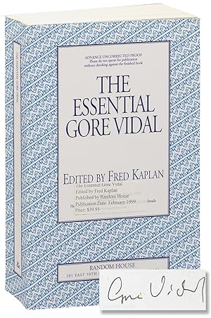 Imagen del vendedor de The Essential Gore Vidal (Advance Uncorrected Proof, signed) a la venta por Royal Books, Inc., ABAA