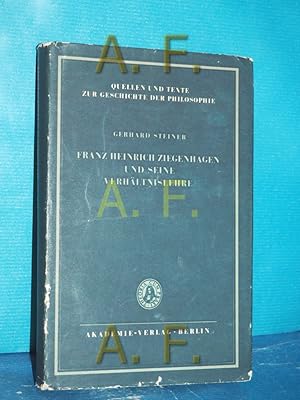 Bild des Verkufers fr Franz Heinrich Ziegenhagen und seine Verhltnislehre : Ein Beitrag zur Geschichte d. utopischen Sozialismus in Deutschland Quellen und Texte zur Geschichte der Philosophie zum Verkauf von Antiquarische Fundgrube e.U.