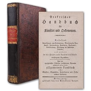 Bild des Verkufers fr Praktisches Handbuch fr Knstler und Oekonomen. zum Verkauf von Antiquariat Gerhard Gruber
