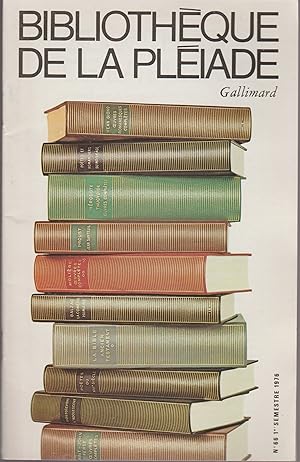 LA PLEIADE-GALLIMARD-CATALOGUE N°66 /1976