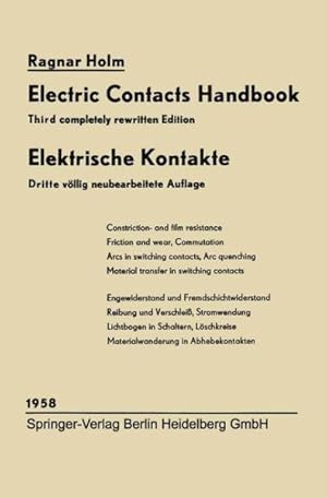 Seller image for Elektrische Kontakte / Electric Contacts Handbook -Language: german for sale by GreatBookPrices